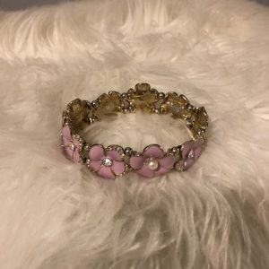 purple flower bracelet